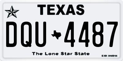 TX license plate DQU4487