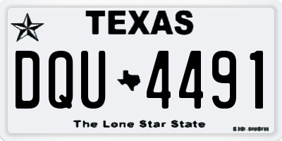TX license plate DQU4491
