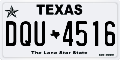 TX license plate DQU4516