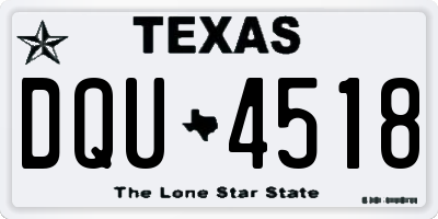 TX license plate DQU4518