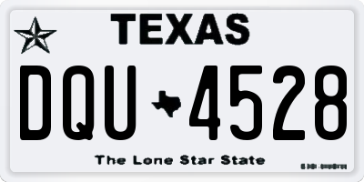 TX license plate DQU4528