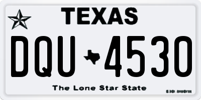 TX license plate DQU4530