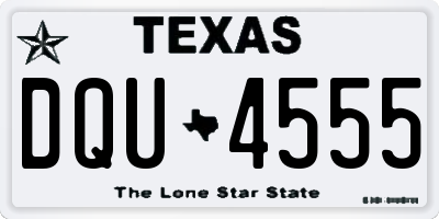 TX license plate DQU4555
