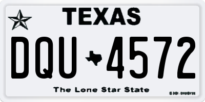 TX license plate DQU4572