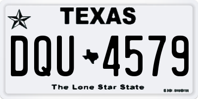 TX license plate DQU4579