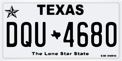 TX license plate DQU4680