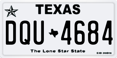 TX license plate DQU4684