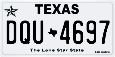 TX license plate DQU4697