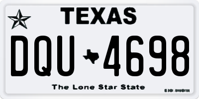 TX license plate DQU4698