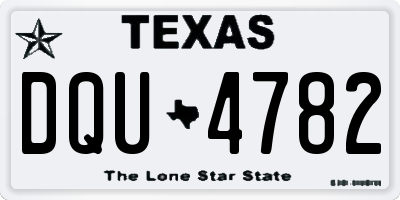 TX license plate DQU4782
