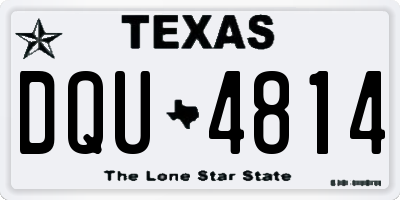 TX license plate DQU4814