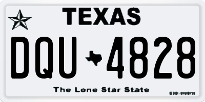 TX license plate DQU4828