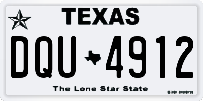 TX license plate DQU4912