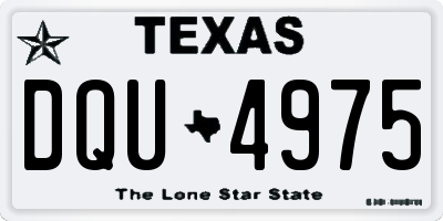 TX license plate DQU4975