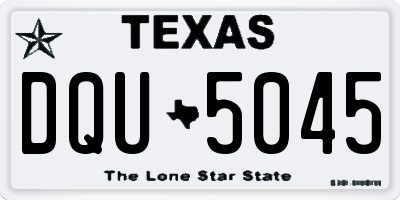 TX license plate DQU5045