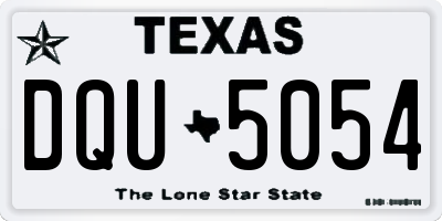 TX license plate DQU5054
