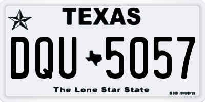 TX license plate DQU5057