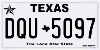TX license plate DQU5097