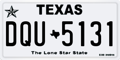 TX license plate DQU5131
