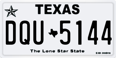 TX license plate DQU5144
