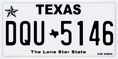 TX license plate DQU5146