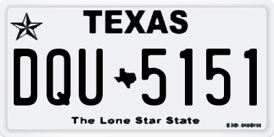 TX license plate DQU5151