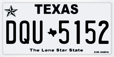 TX license plate DQU5152