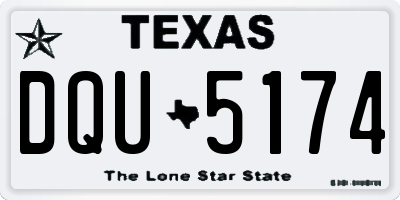 TX license plate DQU5174