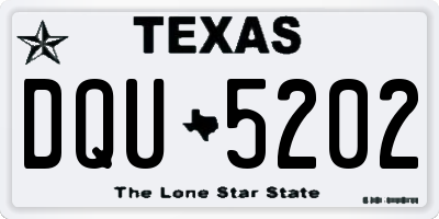 TX license plate DQU5202