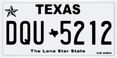 TX license plate DQU5212
