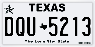 TX license plate DQU5213