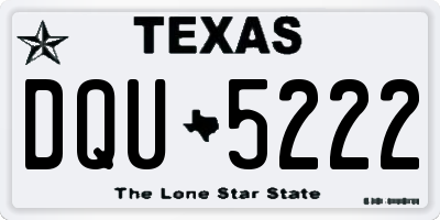 TX license plate DQU5222