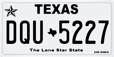 TX license plate DQU5227