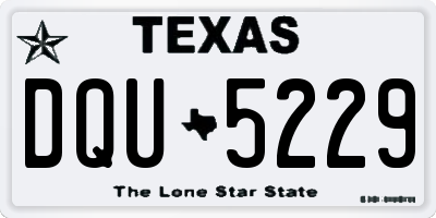 TX license plate DQU5229