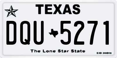 TX license plate DQU5271