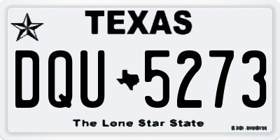 TX license plate DQU5273