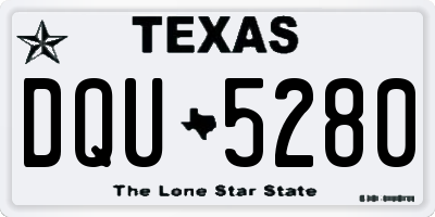 TX license plate DQU5280