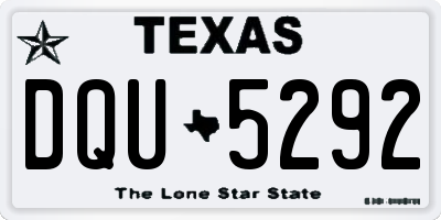 TX license plate DQU5292