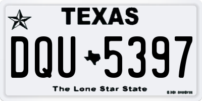TX license plate DQU5397