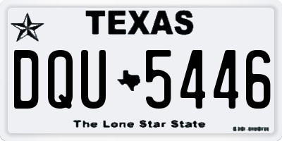TX license plate DQU5446