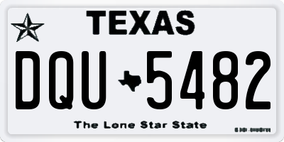 TX license plate DQU5482