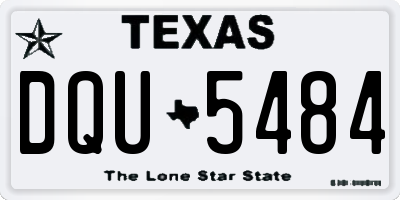 TX license plate DQU5484