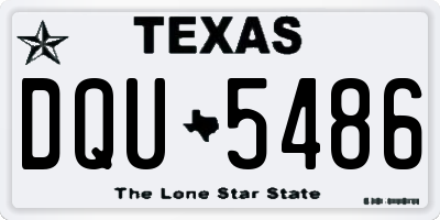 TX license plate DQU5486