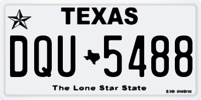 TX license plate DQU5488