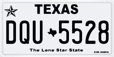 TX license plate DQU5528
