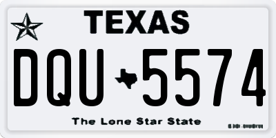 TX license plate DQU5574
