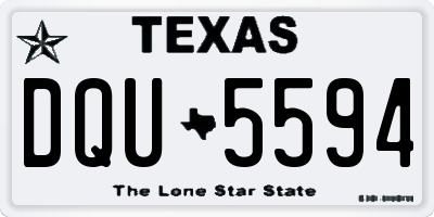 TX license plate DQU5594