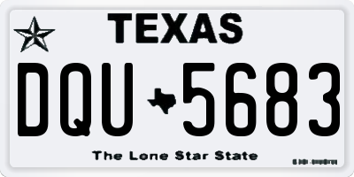 TX license plate DQU5683