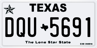 TX license plate DQU5691