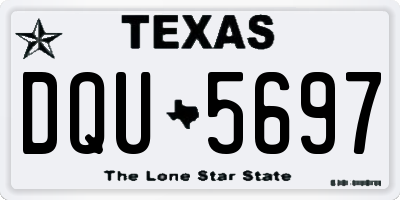 TX license plate DQU5697